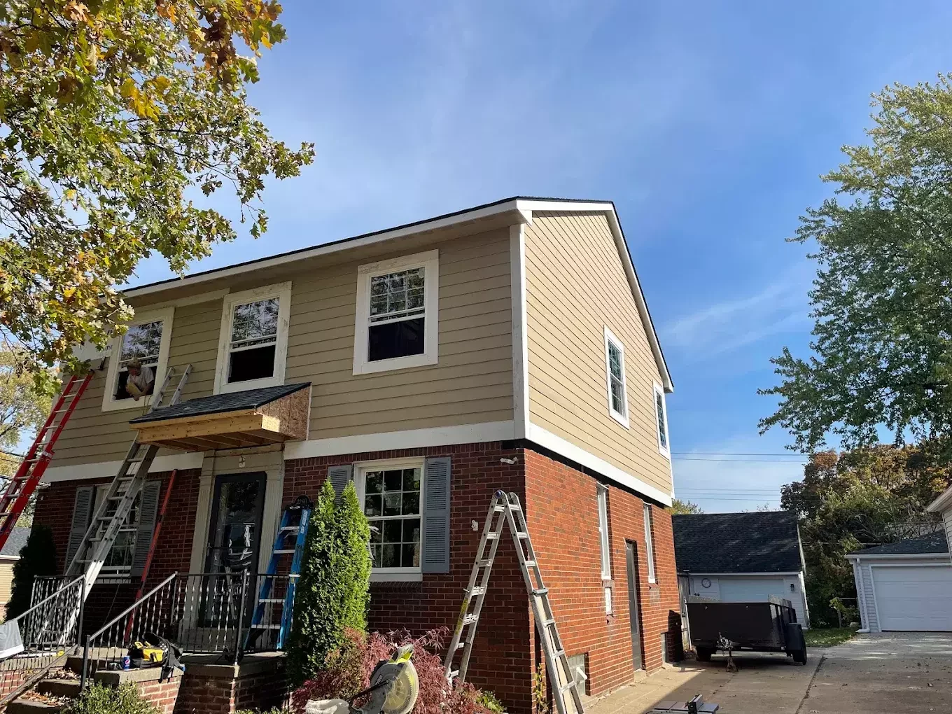 New roofing installation